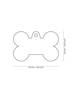 Medaglietta Style Osso Camouflage  Rosa /Viola. Accessori Per Cani 2