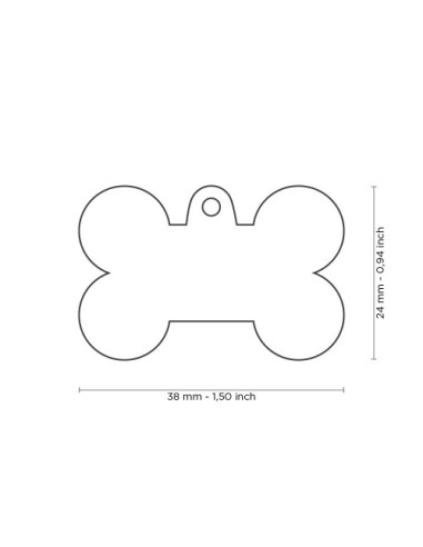 Medaglietta Style Osso Camouflage  Rosa /Viola. Accessori Per Cani