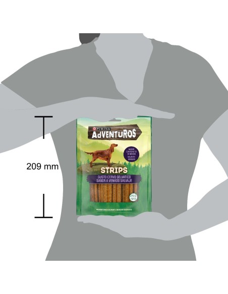 Purina Adventuros Strips Cervo gr 90. Snack Per Cani.