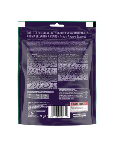 Purina Adventuros Strips Cervo gr 90. Snack Per Cani.