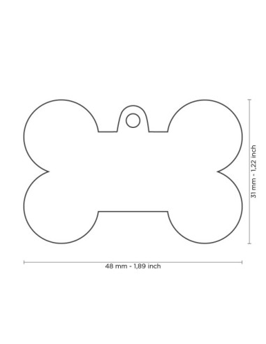 Medaglietta Style Osso xl Camouflage  Rosa/viola . Accessori per cani .