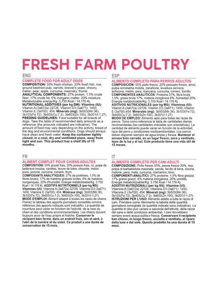 Arquivet Fresh Free Farm Poultry kg 10. Crocchette Per Cani