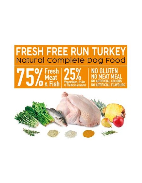 Arquivet Fresh Free Run Tacchino kg 2,5. Crocchette per cani.