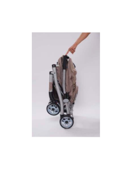 Passeggino con Maniglione Reversibile Deluxe Khaki. Trasporto