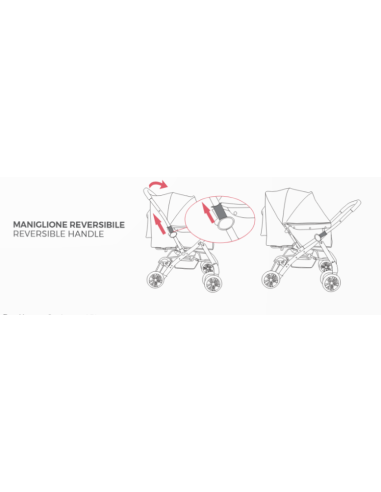 Passeggino con Maniglione Reversibile Deluxe Khaki. Trasporto