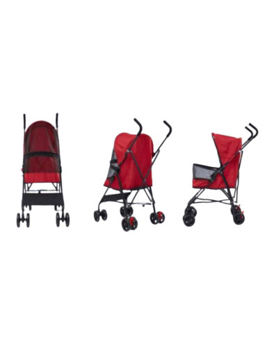 Passeggino Easy Rosso. Trasporto per cani