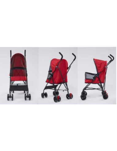 Passeggino Easy Rosso. Trasporto per cani