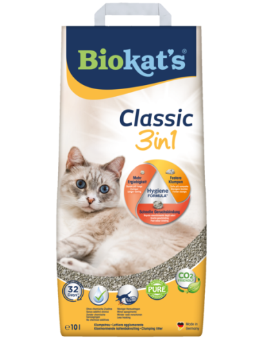 Biokat's Natural Classic 3 in 1 kg 10. Lettiere per gatti.