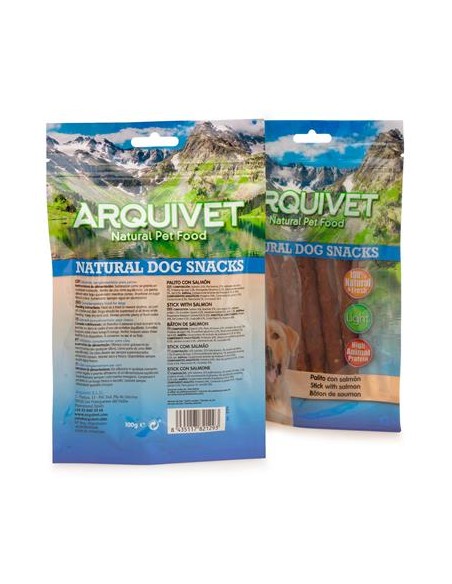 Arquivet Bastoncini Di Salmone gr 100. Snack Per Cani.