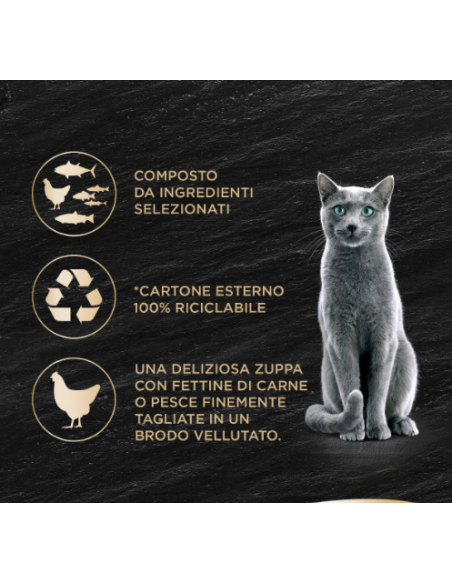 Sheba Soup Salmone 4 x 40gr. Cibo Umido Per Gatti .