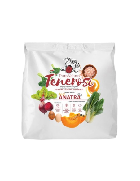 Pura Natura Tenerosi Adult Anatra kg 2,5. Crocchette Per Cani
