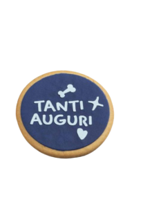 Torta di Compleanno Auguri Azzurro. Snack Per Cani