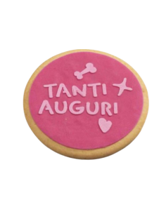 Torta di Compleanno Auguri Rosa. Snack Per Cani