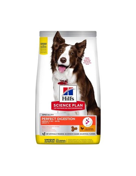 Hill's Canine Medium Perfect Digestion kg 2,5. Crocchette per cani.