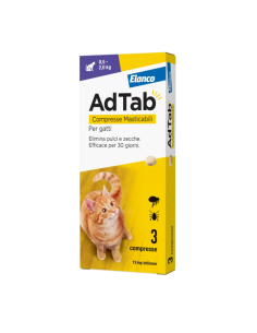 Adtab Compresse Masticabili Per Gatti 0.5-2 KG. Antiparassitario per gatti