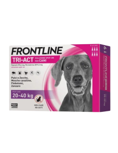 Frontline Tri-act 20-40 kg 6 pipette . Antiparassitario per cani.