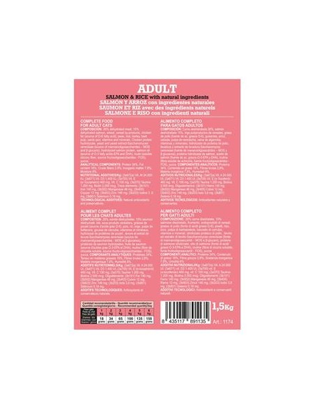 Arquivet Cat Original Adult Salmone kg 1,5. Cibo Per Gatti.