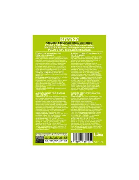 Arquivet Cat Original Kitten Pollo kg 1,5. Cibo Per Cuccioli di Gatto