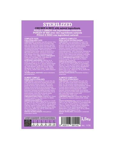 Arquivet Cat Original Sterilizzato Pollo kg 1,5. Cibo Secco Per Gatti .