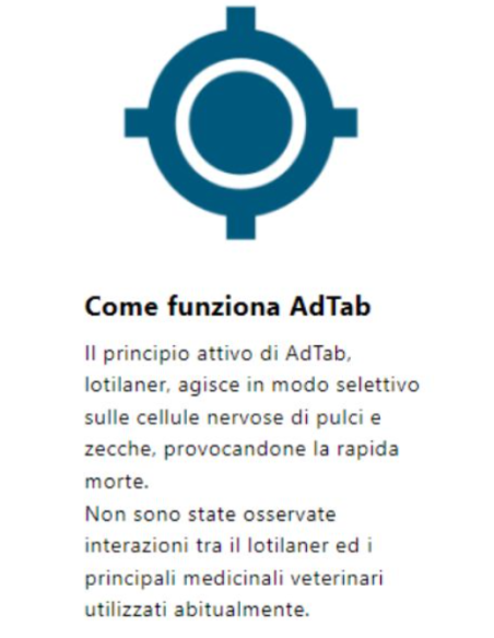 Adtab Compresse Masticabili Per Cani  1,3-2,5 KG. Antiparassitario Per cani .