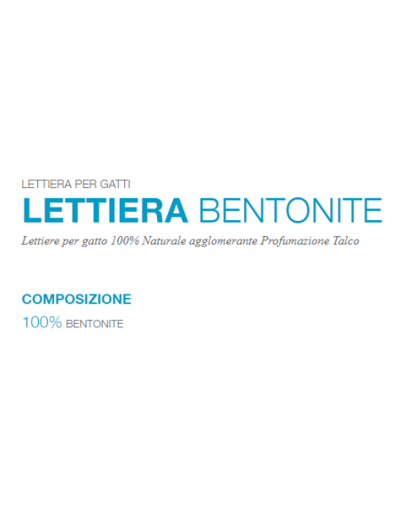 Lettiera Bentonite Agglomerante talco litri 5. Lettiere per gatti .