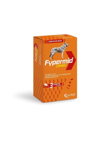 Fypermid Combo Spot On Cani 20-40 kg . 3 Pipette . Antiparassitari per cani