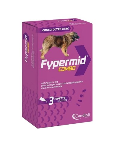 Fypermid Combo Spot - On Oltre kg 20. 3 Pipette . Antiparassitario per cani.