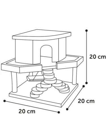 Casetta Hansy Legno. Accessori Per Roditori .