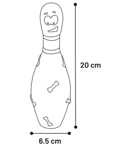 Gioco Bowling Birillo Latex cm 20. Gioco Per Cani.