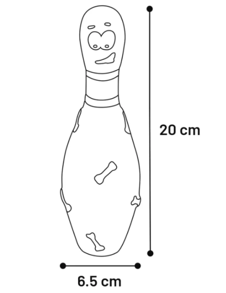 Gioco Bowling Birillo Latex cm 20. Gioco Per Cani.