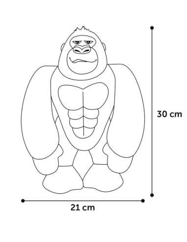Gioco Kiga Gorilla cm 30. Giochi per cani.