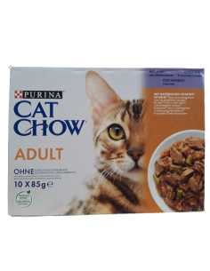Purina Cat Chow Multipack Agnello e Fagiolini Busta  10 X 85 gr. Cibo Umido per gatti