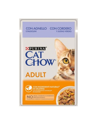 Purina Cat Chow Multipack Agnello e Fagiolini Busta  10 X 85 gr. Cibo Umido per gatti