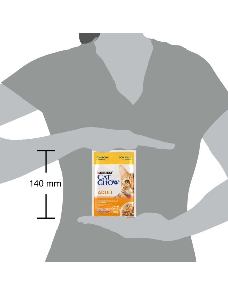 Purina Cat Chow Multipack Pollo e Zucchine Busta  10 X 85 gr.Cibo Umido Per Gatti .