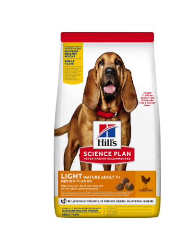 Hill's Canine Mature Senior light  kg 12. Crocchette per cani.