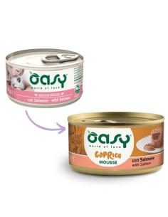 Oasy Caprice Mousse salmone Gr85. Cibo Umido Per Gatti 2