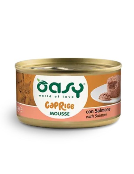 Oasy Caprice Mousse salmone Gr85. Cibo Umido Per Gatti