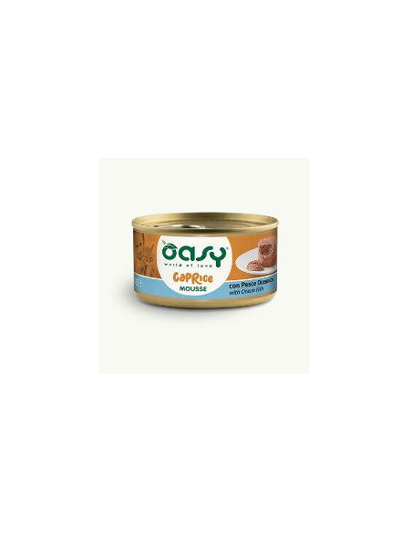 Oasy Caprice Mousse con Pesce Oceanico gr 85. Cibo Umido Per gatti