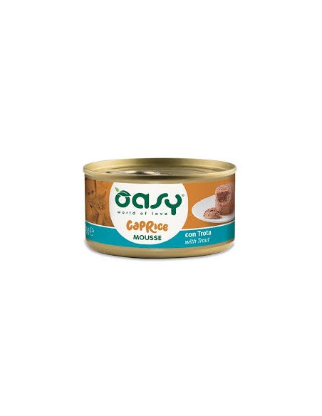 Oasy Caprice Mousse Con Trota gr 85. Cibo Umido Per Gatti.