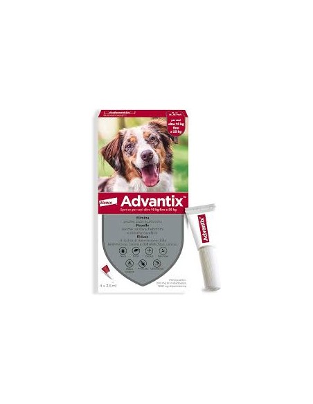 Advantix spot -on Cane da kg 10 a 25 kg 6 pipette . Antiparassitario per cani