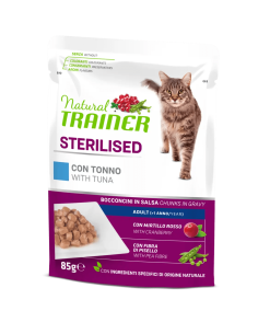 Natural Trainer Busta Gatto Sterilised Con Tonno gr 85. Cibo Umido Per Gatti 2