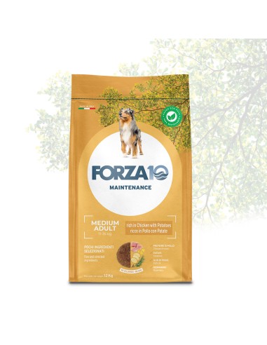 Forza 10 Medium Mantenimento Pollo e Patate kg 12. Crocchette per cani