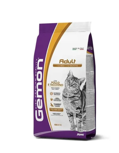Gemon Cat Adult Complete Pollo e Tacchino kg.7. Cibo Secco Per Gatti.