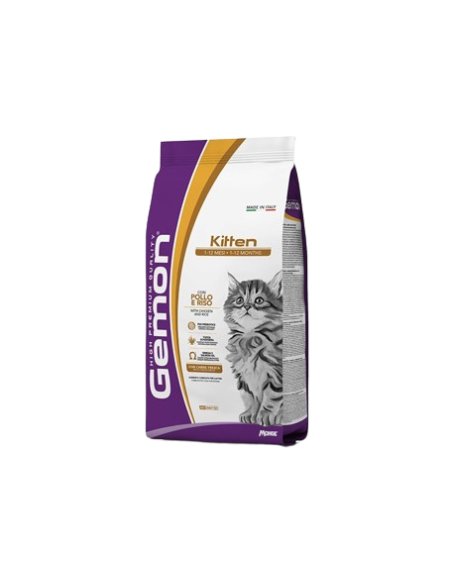 Gemon Cat Kitten Pollo e Riso kg 7.Cibo per Cuccioli di gatto.
