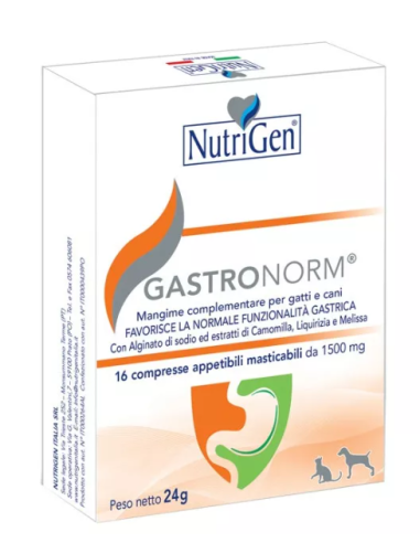 Gastronorm 16 Compresse Nutrigen. Integratori per cani e gatti.