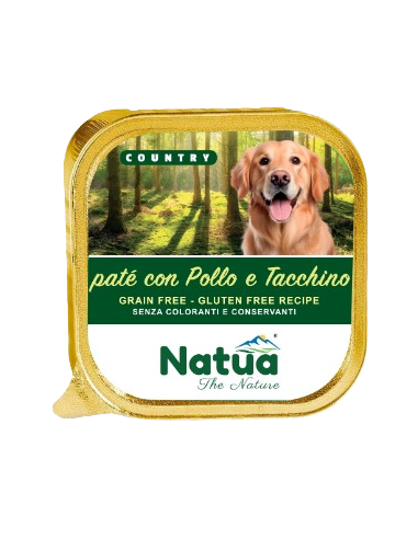 Natua Country Dog Pollo e Tacchino gr.300.Cibo Umido Per Cani .