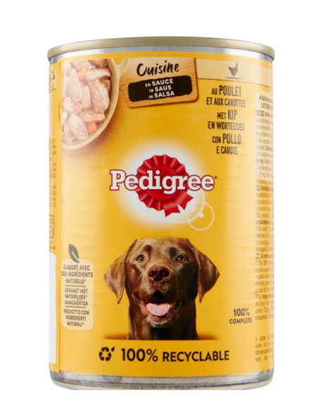 Pedigree Straccetti in salsa Pollo e carote  gr  400. Cibo Umido Per Cani