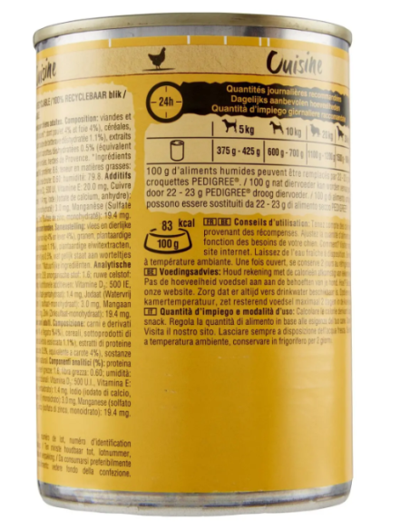 Pedigree Straccetti in salsa Pollo e carote  gr  400. Cibo Umido Per Cani
