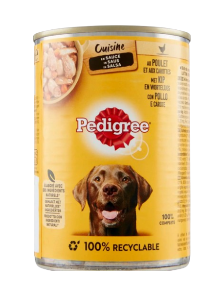 Pedigree Straccetti in salsa Pollo e carote  gr  400. Cibo Umido Per Cani