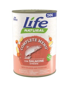LIFE Natural Dog Complete Menù con Salmone e Patate  400gr. Cibo Umido Per Cani. 2